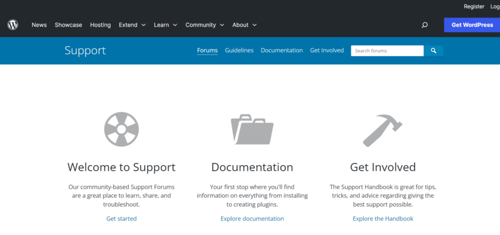WordPress free support, forum and community, learn WordPress for free at forum and community. 