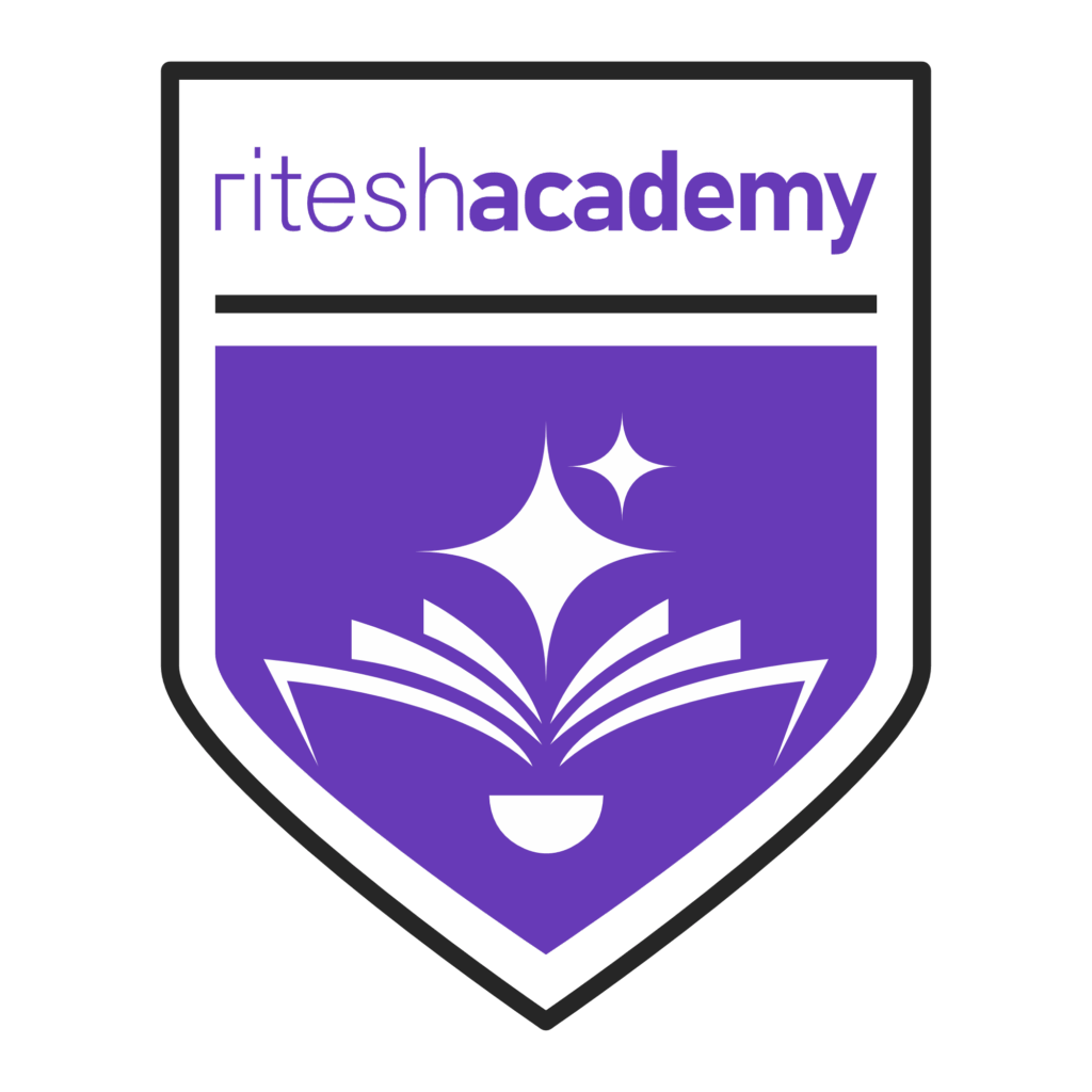 Ritesh academy updated new logo